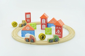 Трасса Гран-при с машинками (Мир Деревянных Игрушек, Д407)